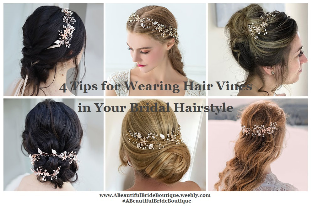 4 Tips for Wearing Hair Vines in Your Bridal HairstylePicture